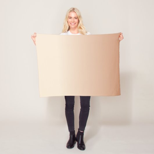 Antiek wit en antiek messing verloopkleuren fleece deken (In situ)