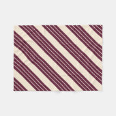 Antiek wit en bruine chocoladestrepen fleece deken (Voorkant (Horizontaal))