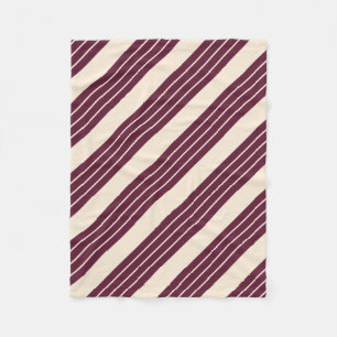 Antiek wit en bruine chocoladestrepen fleece deken