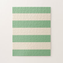 Antiek wit en donker zeegroen gestreept