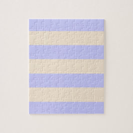 Antiek wit en lavendelblauwe strepen legpuzzel