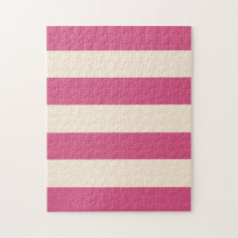 Antiek wit en mystiek roze strepen legpuzzel