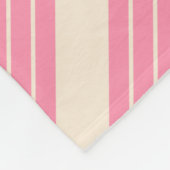 Antiek wit en roze flamingo strepen fleece deken (Hoek)