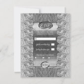 Antiek wit gelaat grijs hout, zilver huwelijk kaart (Voorkant)