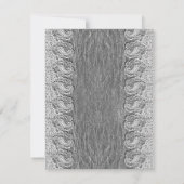 Antiek wit gelaat grijs hout, zilver huwelijk kaart (Achterkant)