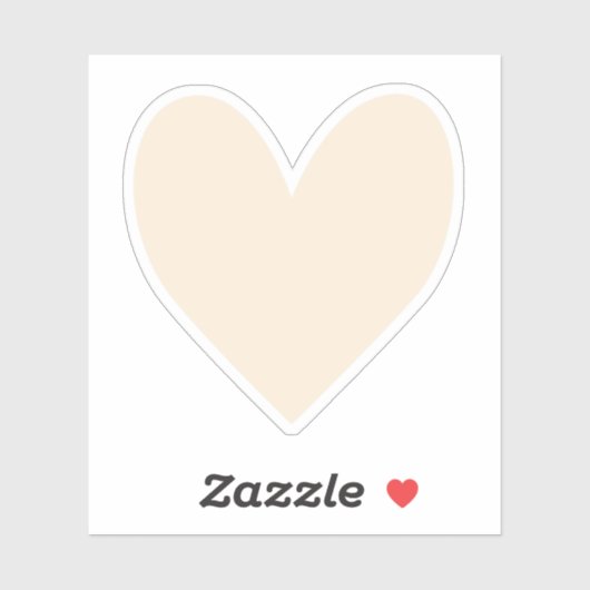 Antiek wit hart sticker (Vel)