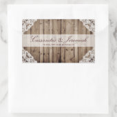 Antiek Wit Kant Bruiloft Waterfles Sticker (Tas)