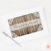 Antiek Wit Kant Bruiloft Waterfles Sticker (Envelop)