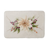 Antiek Wit Kerstmis Poinsettia Badmat (Voorkant)