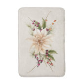  Antiek Wit Kerstmis Poinsettia Badmat (Voorkant Verticaal)