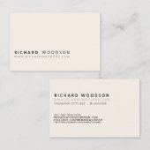 Antiek wit | Minimale Klassieke professional Visitekaartje (Voorkant / Achterkant)