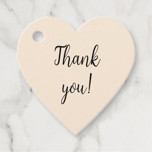 Antiek wit minimalistisch bedankjes labels (Voorkant)