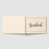 Antiek wit minimalistisch gastenboek (Volledig)