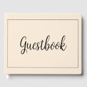 Antiek wit minimalistisch gastenboek (Voorkant)