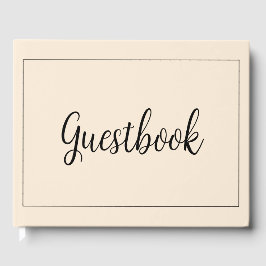 Antiek wit minimalistisch gastenboek