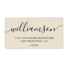 Antiek wit Modern Script Family Retouradres