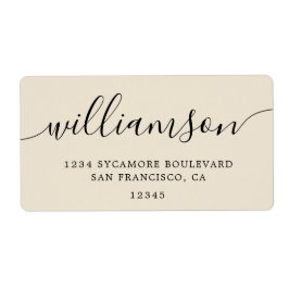 Antiek wit Modern Script Family Retouradres Etiket