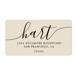 Antiek wit Modern Script Family Retouradres Etiket