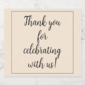 Antiek wit sparkling wijnetiket (Enkel label)