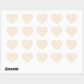 Antiek wit (vaste kleur) hart sticker (Vel)