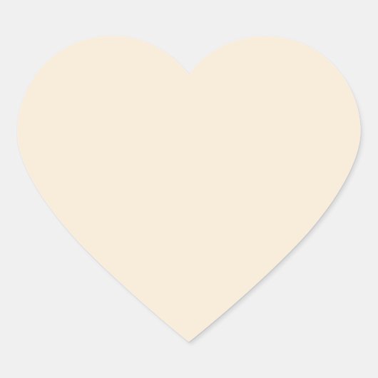 Antiek wit (vaste kleur) hart sticker (Voorkant)