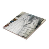 Antiek-witbruiloft Tegeltje (Zijkant)