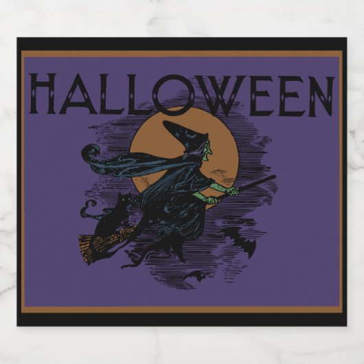 Antiek Witch Bierlabels Bier Etiket (Enkel label)