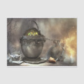 Antiek Witchcraft Cauldron met explosieve brand Tissuepapier (Voorkant)