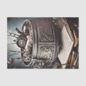 Antiek Witchery met Cauldron en Spell Books Tissuepapier (Voorkant)