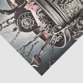 Antiek Witchery met Cauldron en Spell Books Tissuepapier (Detail)