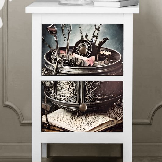 Antiek Witchery met Cauldron en Spell Books Tissuepapier