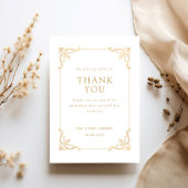 Antiek  witgouden script moslim bruiloft bedankkaart