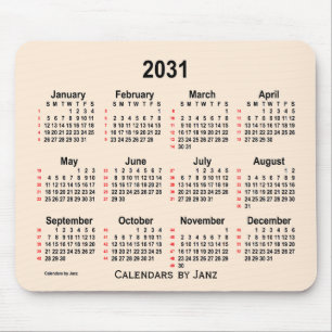 Antiek-witte agenda 2031, 52 weken, van Janz Muismat