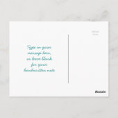  Antiek Witte Anchor Turquoise Achtergrond Briefkaart (Achterkant)