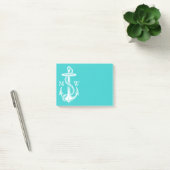  Antiek Witte Anchor Turquoise Achtergrond Post-it® Notes (Kantoor)