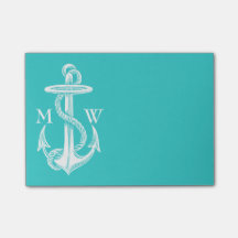  Antiek Witte Anchor Turquoise Achtergrond