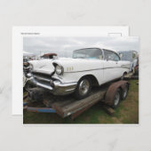 Antiek witte auto briefkaart (Voorkant / Achterkant)