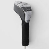 Antiek Witte Cirkel Plafond Tegel Aangepaste Naam Golfheadcover (Schuin)