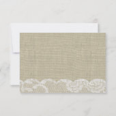 Antiek Witte Daisy en Lace Wedding Response Kaart (Achterkant)