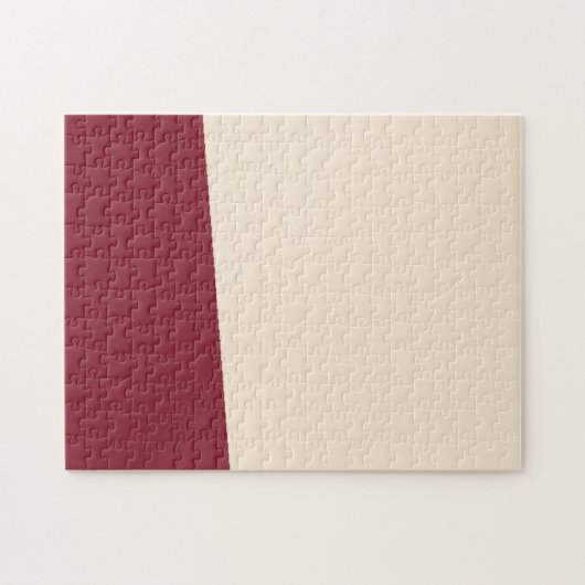 Antiek witte en Antiek ruby vaste kleuren Legpuzzel (Horizontaal)