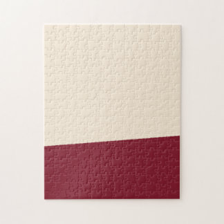 Antiek witte en Antiek ruby vaste kleuren Legpuzzel