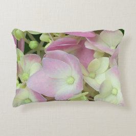 Antiek witte en droge roze hydrangea Petals Accent Kussen