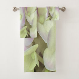 Antiek witte en droge roze hydrangea Petals Bad Handdoek