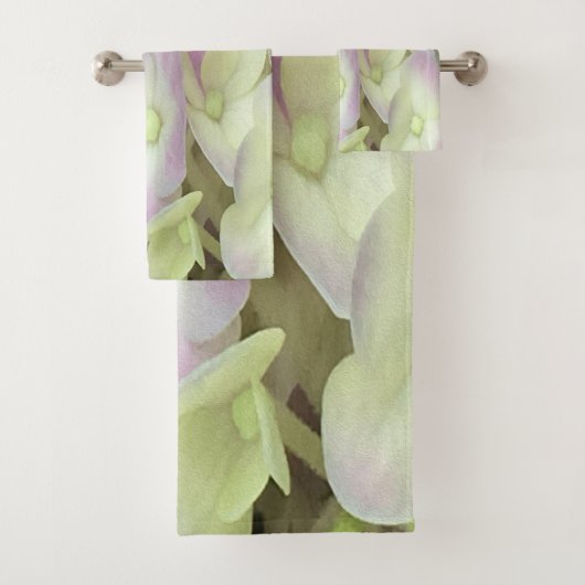 Antiek witte en droge roze hydrangea Petals Bad Handdoek (Insitu)