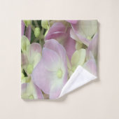 Antiek witte en droge roze hydrangea Petals Bad Handdoek (Wasdoekje)
