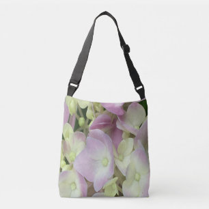 Antiek witte en droge roze hydrangea Petals Crossbody Tas