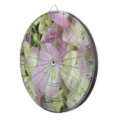 Antiek witte en droge roze hydrangea Petals Dartbord (Voorkant Rechts)