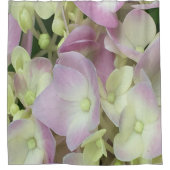 Antiek witte en droge roze hydrangea Petals Douchegordijn (Voorkant)