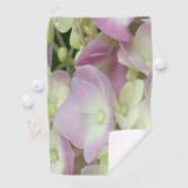 Antiek witte en droge roze hydrangea Petals Golfhanddoek (Insitu)