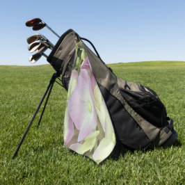 Antiek witte en droge roze hydrangea Petals Golfhanddoek